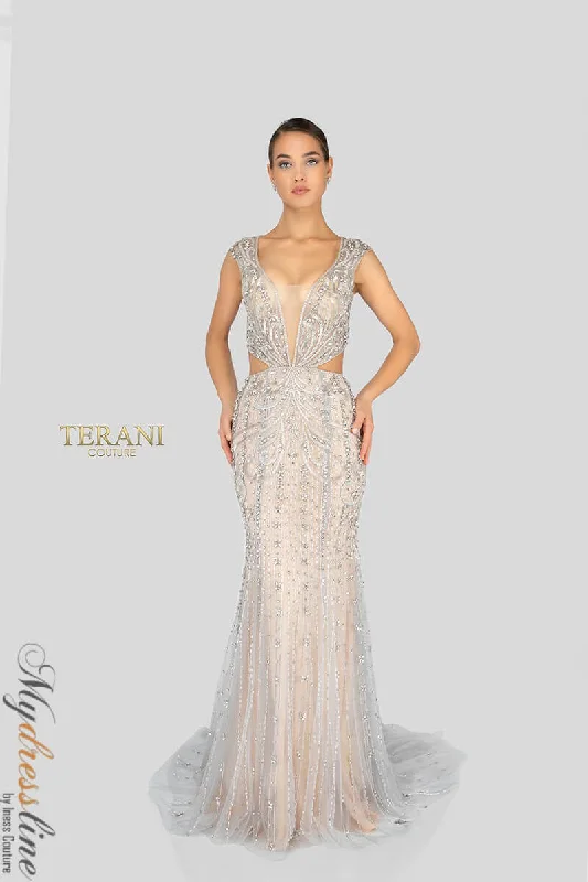 Long - Sleeve Women Dress in Velvet for a Luxurious Winter LookLong - Sleeve Women Dress in Velvet for a Luxurious Winter LookTerani Couture 1911GL9500 Long - Sleeve Women Dress in Velvet for a Luxurious Winter LookLong - Sleeve Women Dress in Velvet for a Luxurious Winter LookTerani Couture 1911GL9500