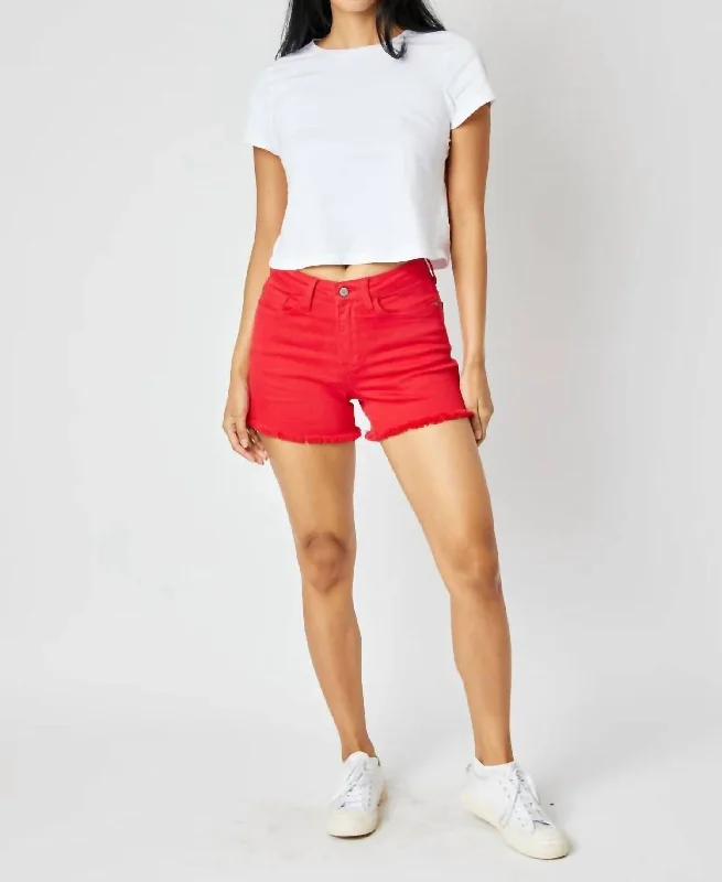 Ruffled Hem Women Shorts to Add a Feminine TouchRuffled Hem Women Shorts to Add a Feminine TouchFrayed Hem Shorts In Red Ruffled Hem Women Shorts to Add a Feminine TouchRuffled Hem Women Shorts to Add a Feminine TouchFrayed Hem Shorts In Red