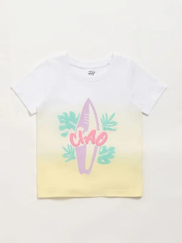 Stretchable Women Shorts for Maximum MobilityStretchable Women Shorts for Maximum MobilityHOP Kids Light Yellow Printed T-Shirt