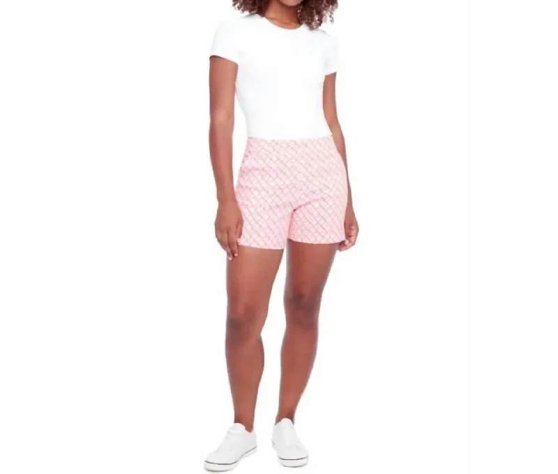Cuffed Women Shorts for a Laid - Back and Trendy LookCuffed Women Shorts for a Laid - Back and Trendy LookLisa Short In Coral Trellis Print Cuffed Women Shorts for a Laid - Back and Trendy LookCuffed Women Shorts for a Laid - Back and Trendy LookLisa Short In Coral Trellis Print