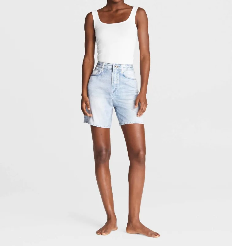 Tie - Waist Women Shorts for a Customizable FitTie - Waist Women Shorts for a Customizable FitMaya Liquid High Waist Denim Shorts In Luna Tie - Waist Women Shorts for a Customizable FitTie - Waist Women Shorts for a Customizable FitMaya Liquid High Waist Denim Shorts In Luna