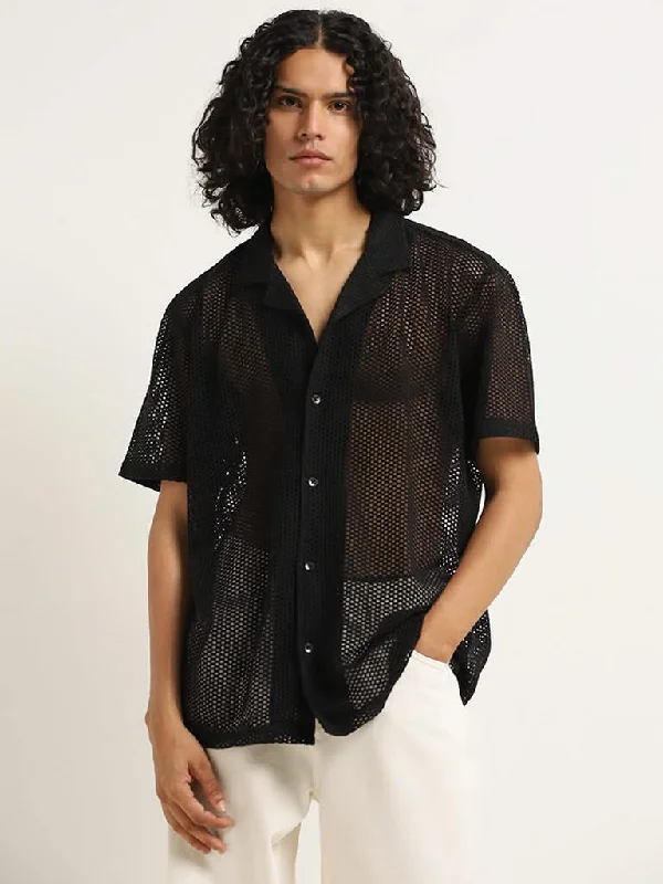 Tie - Waist Women Shorts for a Customizable FitTie - Waist Women Shorts for a Customizable FitNuon Black Mesh Relaxed Fit Shirt Tie - Waist Women Shorts for a Customizable FitTie - Waist Women Shorts for a Customizable FitNuon Black Mesh Relaxed Fit Shirt