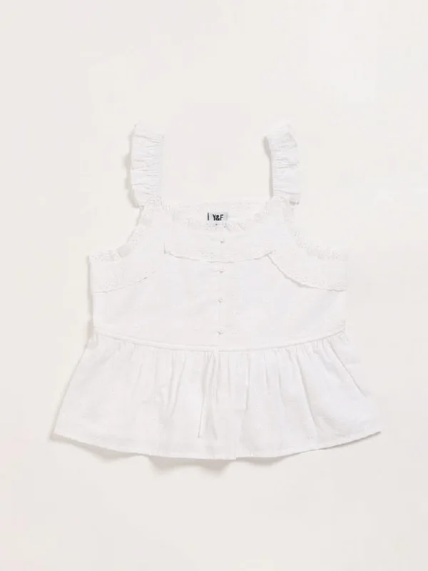 Ruffled Hem Women Shorts to Add a Feminine TouchRuffled Hem Women Shorts to Add a Feminine TouchY&F Kids White Strappy Top Ruffled Hem Women Shorts to Add a Feminine TouchRuffled Hem Women Shorts to Add a Feminine TouchY&F Kids White Strappy Top