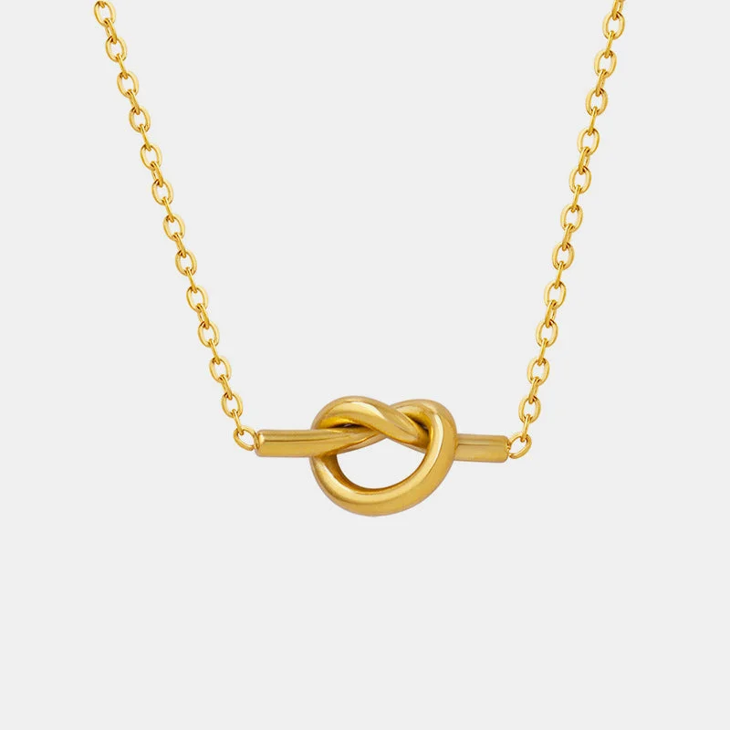 Sleeveless Bodysuits for a Cool and Casual Summer Look18K Gold-Plated Titanium Steel Knot Necklace Sleeveless Bodysuits for a Cool and Casual Summer Look18K Gold-Plated Titanium Steel Knot Necklace