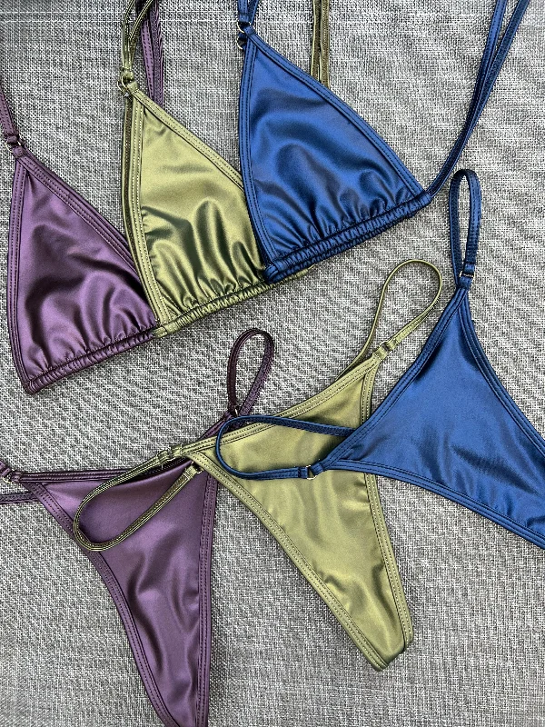 Metallic women swimwear with a shiny finish for a glamorous poolside lookBARELY THERE TRIANGLE TOP- PLUM Metallic women swimwear with a shiny finish for a glamorous poolside lookBARELY THERE TRIANGLE TOP- PLUM