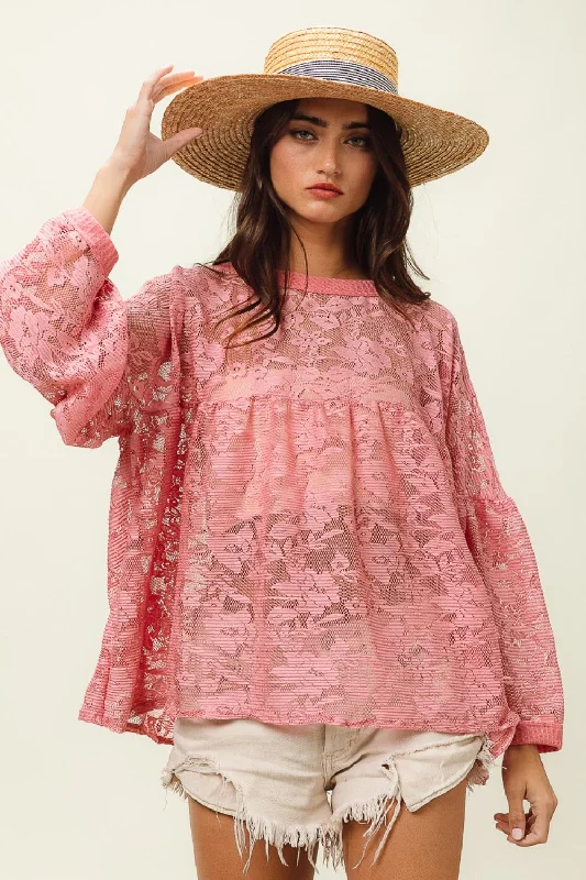 Printed Bodysuits with Floral Patterns for a Feminine VibeFloral Lace Long Sleeve Top Printed Bodysuits with Floral Patterns for a Feminine VibeFloral Lace Long Sleeve Top