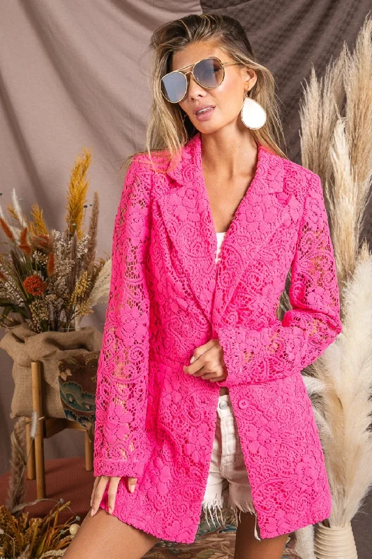Mesh Bodysuits for a Bold and Edgy Fashion StatementSingle-Breasted Long Sleeve Lace Blazer Mesh Bodysuits for a Bold and Edgy Fashion StatementSingle-Breasted Long Sleeve Lace Blazer