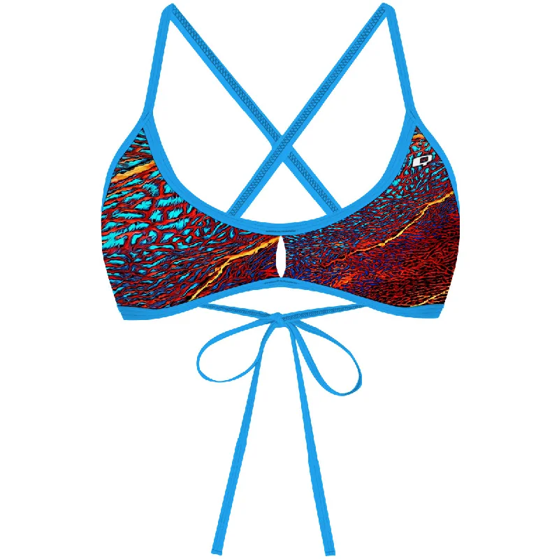 Sports women swimwear for high - intensity water activities like swimming lapsBreath of the Red Coral - Demi Tieback Bikini Top Sports women swimwear for high - intensity water activities like swimming lapsBreath of the Red Coral - Demi Tieback Bikini Top