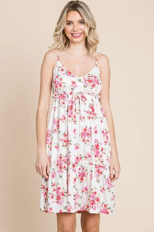 Sleeveless Bodysuits for a Cool and Casual Summer LookFull Size Floral Frill Cami Dress Sleeveless Bodysuits for a Cool and Casual Summer LookFull Size Floral Frill Cami Dress