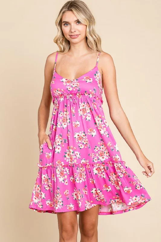Ruffled Bodysuits with a Playful and Feminine TouchFloral Ruffled Cami Dress
