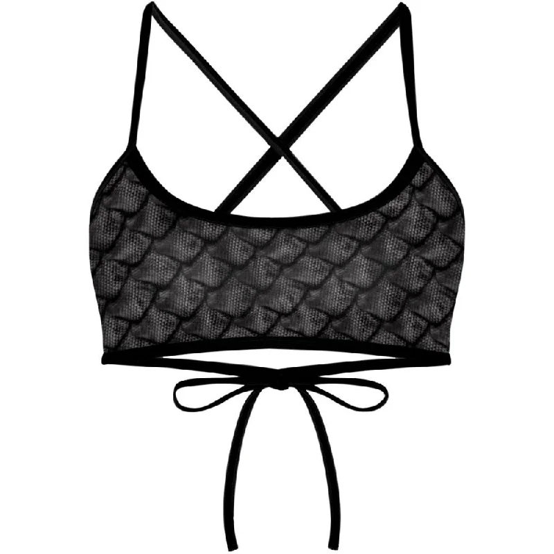 Striped women swimwear with a classic pattern for a timeless beach lookDragon Scale Ciara Tieback Bikini Top Striped women swimwear with a classic pattern for a timeless beach lookDragon Scale Ciara Tieback Bikini Top