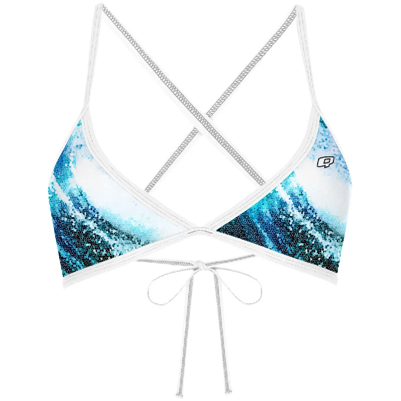 Plus - size women swimwear with full - coverage bottoms for comfort and confidenceEye of the Barrel - Tieback Bikini Top Plus - size women swimwear with full - coverage bottoms for comfort and confidenceEye of the Barrel - Tieback Bikini Top