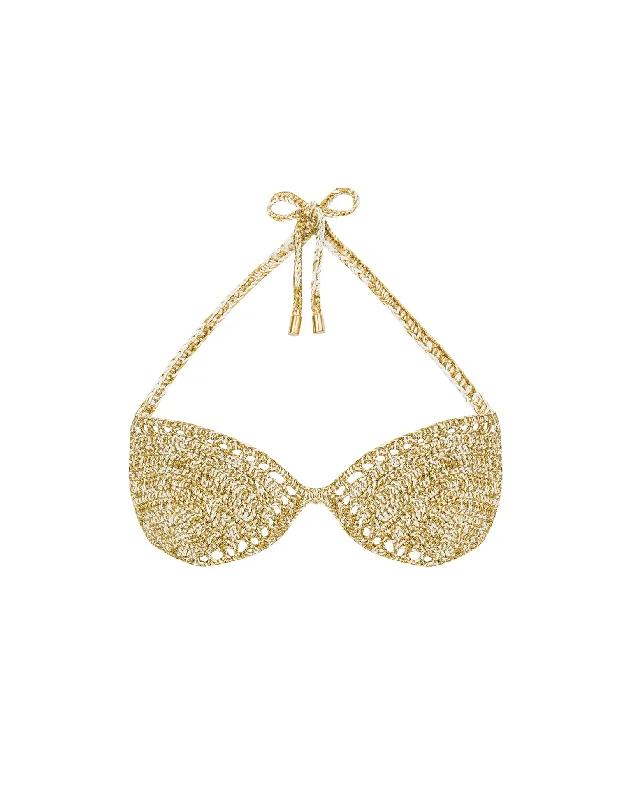 Metallic women swimwear with a shiny finish for a glamorous poolside lookWillow Top - White Metallic women swimwear with a shiny finish for a glamorous poolside lookWillow Top - White