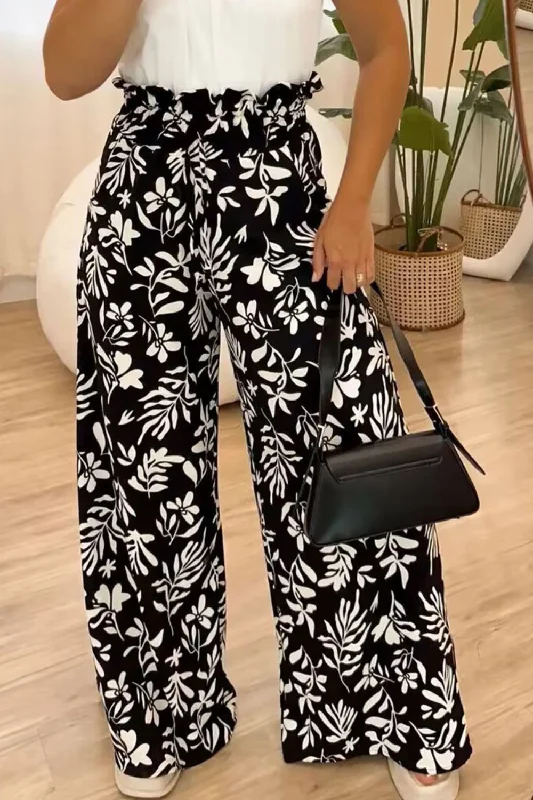 Ruffled Bodysuits with a Playful and Feminine TouchFull Size Printed High Waist Wide Leg Pants Ruffled Bodysuits with a Playful and Feminine TouchFull Size Printed High Waist Wide Leg Pants