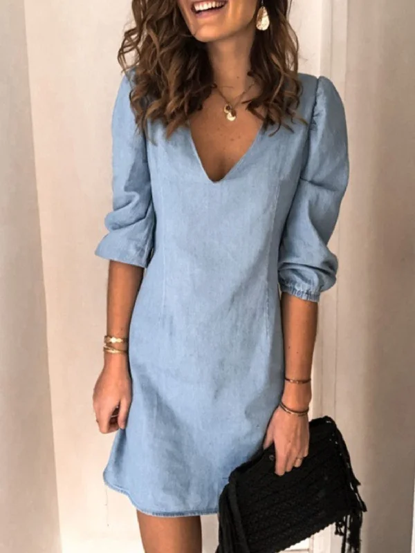 Sheer Bodysuits for a Seductive and Alluring OutfitFull Size V-Neck Half Sleeve Dress Sheer Bodysuits for a Seductive and Alluring OutfitFull Size V-Neck Half Sleeve Dress