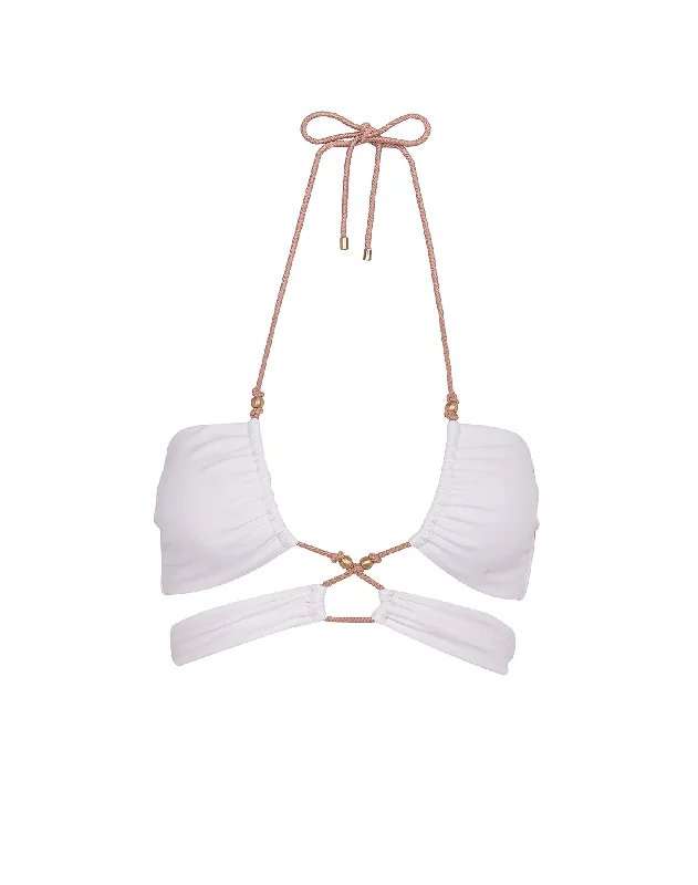 Push - up women swimwear to enhance the bust for a more confident beach lookGi Top - White Push - up women swimwear to enhance the bust for a more confident beach lookGi Top - White