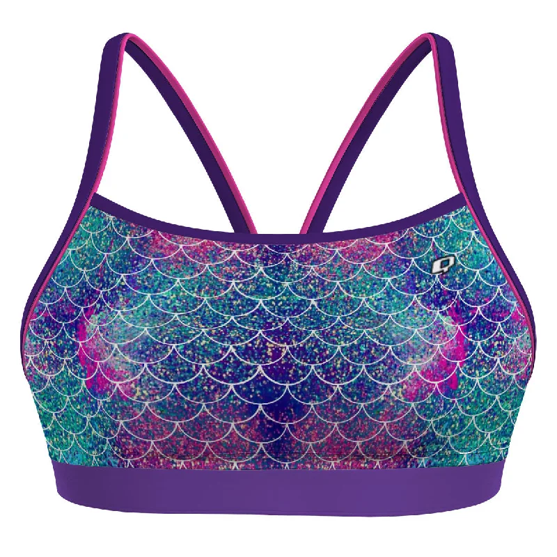 Lace - trimmed women swimwear for an elegant and romantic touchMermaid Scales Classic Sports Bikini Top Lace - trimmed women swimwear for an elegant and romantic touchMermaid Scales Classic Sports Bikini Top