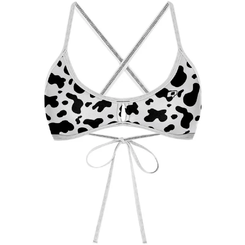 Printed floral women swimwear for a feminine and colorful beach vibeMoo Moo Suit - Q Demi Bikini Top Printed floral women swimwear for a feminine and colorful beach vibeMoo Moo Suit - Q Demi Bikini Top