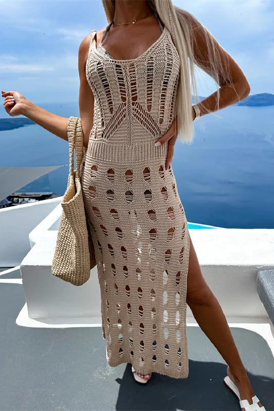 Thermal Bodysuits for Extra Warmth in WinterOpenwork Slit Scoop Neck Sleeveless Cover Up Thermal Bodysuits for Extra Warmth in WinterOpenwork Slit Scoop Neck Sleeveless Cover Up
