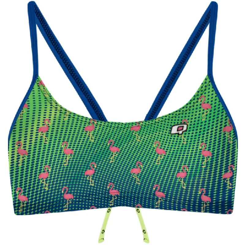 Long - sleeve women swimwear for extra sun protection and modestyParty Flamingos Bandeau Bikini Top Long - sleeve women swimwear for extra sun protection and modestyParty Flamingos Bandeau Bikini Top