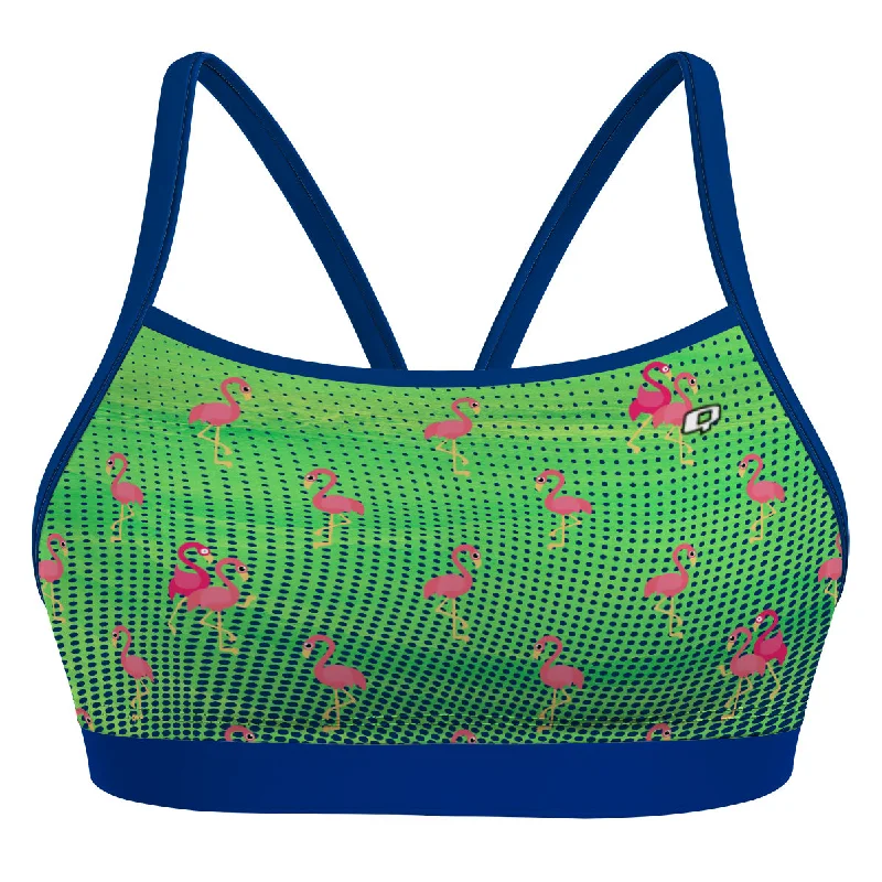 Neon - colored women swimwear to stand out on the beachParty Flamingos - Classic Sports Bikini Top Neon - colored women swimwear to stand out on the beachParty Flamingos - Classic Sports Bikini Top
