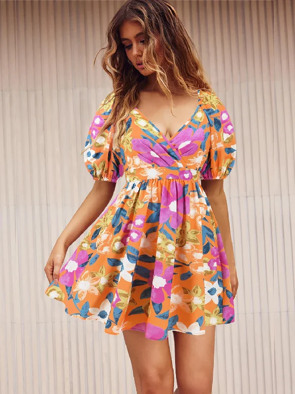 Metallic Bodysuits for a Glitzy and Glamorous Night OutPrinted Surplice Short Sleeve Dress Metallic Bodysuits for a Glitzy and Glamorous Night OutPrinted Surplice Short Sleeve Dress