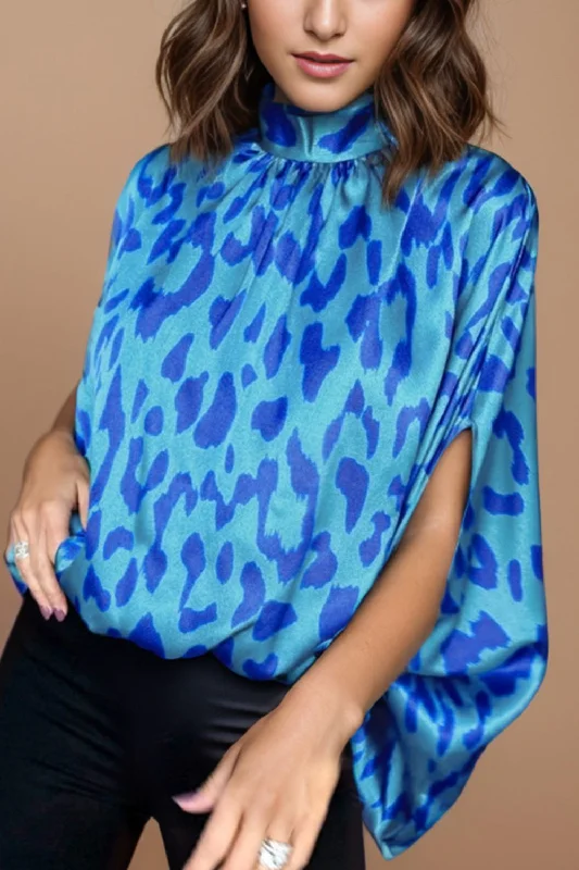Plus - Size Bodysuits with a Comfortable and Flattering FitPrinted Turtleneck Half Sleeve Blouse Plus - Size Bodysuits with a Comfortable and Flattering FitPrinted Turtleneck Half Sleeve Blouse