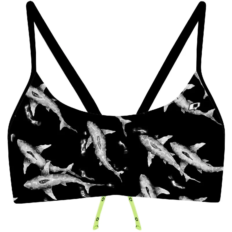 High - waisted women swimwear for a retro and flattering lookShark Shiver - Bandeau Bikini Top High - waisted women swimwear for a retro and flattering lookShark Shiver - Bandeau Bikini Top