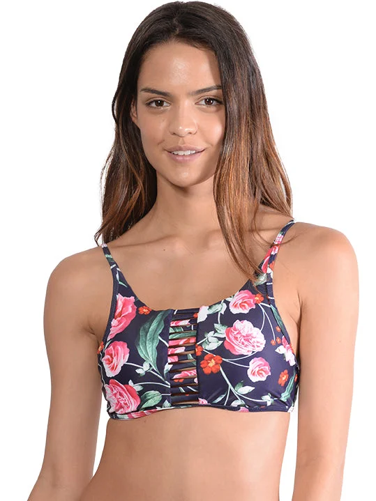 Monokini women swimwear with a unique one - piece - meets - bikini designSummer Romance Indigo High Neck Bikini Top Monokini women swimwear with a unique one - piece - meets - bikini designSummer Romance Indigo High Neck Bikini Top