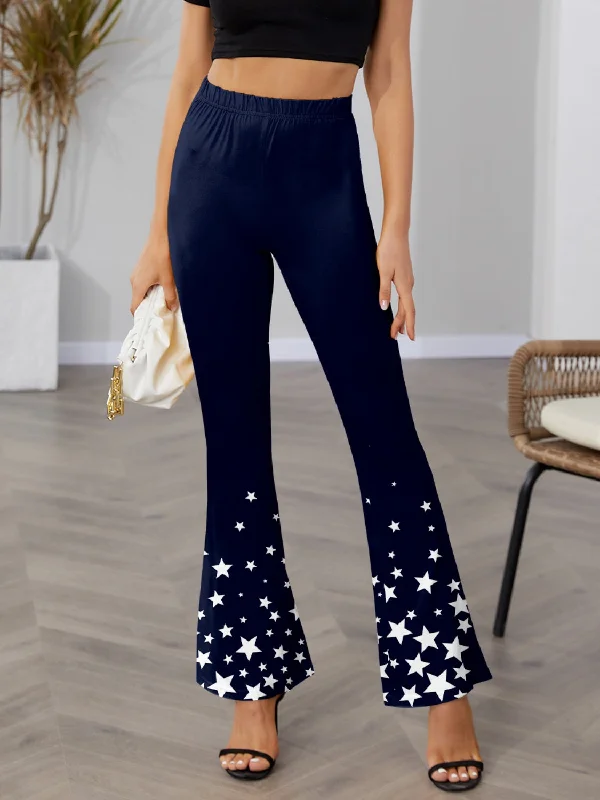 Cut - Out Bodysuits for a Trendy and Fashion - Forward StyleStar Elastic Waist Bootcut Pants Cut - Out Bodysuits for a Trendy and Fashion - Forward StyleStar Elastic Waist Bootcut Pants