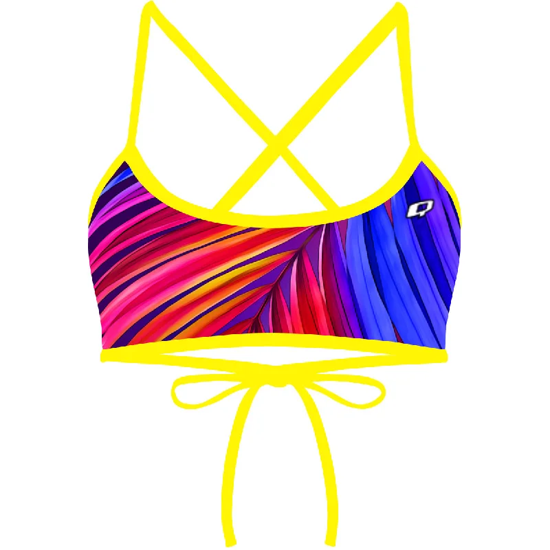 One - piece women swimwear with cut - outs for a stylish and modern appealSunset Palms - Ciara Tieback Bikini Top One - piece women swimwear with cut - outs for a stylish and modern appealSunset Palms - Ciara Tieback Bikini Top