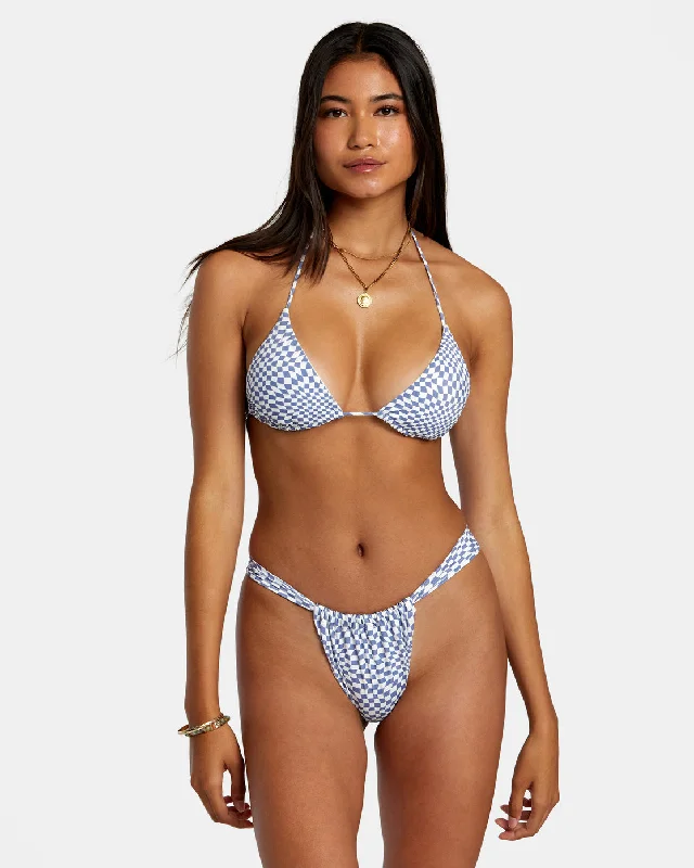 Plus - size women swimwear with full - coverage bottoms for comfort and confidenceSwerve Check Triangle Bikini Top - Coast Plus - size women swimwear with full - coverage bottoms for comfort and confidenceSwerve Check Triangle Bikini Top - Coast