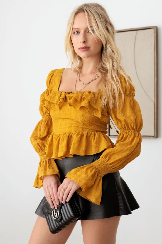 Thermal Bodysuits for Extra Warmth in WinterBoho Shirred Smocked Peplum Long Sleeve Top Thermal Bodysuits for Extra Warmth in WinterBoho Shirred Smocked Peplum Long Sleeve Top