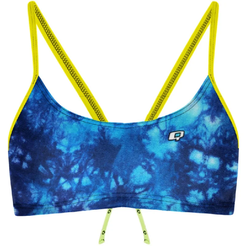 Bikini women swimwear with adjustable straps for a customized fitTie Dye Blue Bandeau Bikini Top Bikini women swimwear with adjustable straps for a customized fitTie Dye Blue Bandeau Bikini Top