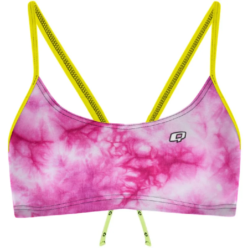 Maternity women swimwear for expecting mothers to enjoy the water comfortablyTie Dye Pink Bandeau Bikini Top Maternity women swimwear for expecting mothers to enjoy the water comfortablyTie Dye Pink Bandeau Bikini Top