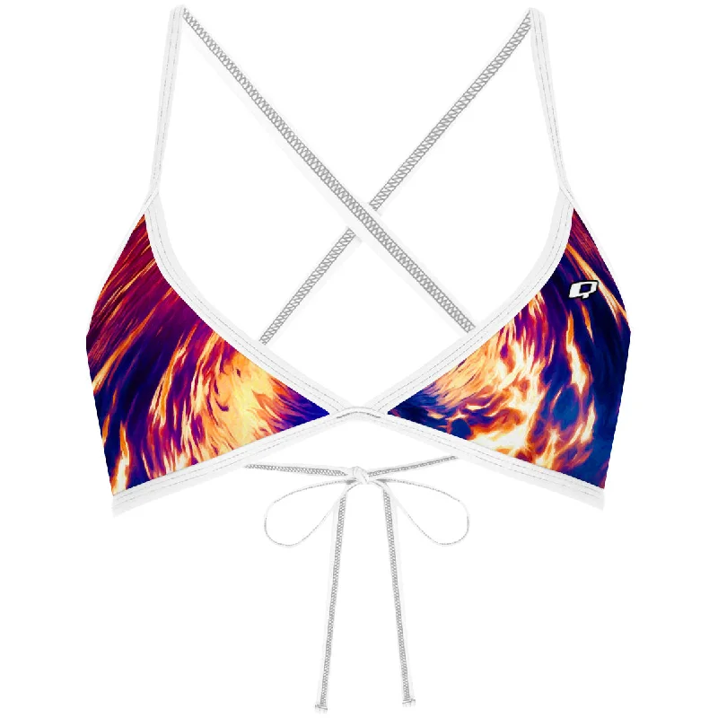 One - piece women swimwear with cut - outs for a stylish and modern appealWave Rider - Tieback Bikini Top One - piece women swimwear with cut - outs for a stylish and modern appealWave Rider - Tieback Bikini Top