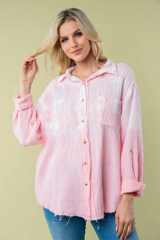 Compression Bodysuits for Post - Workout RecoveryLong Sleeve Tie Dye Shirt